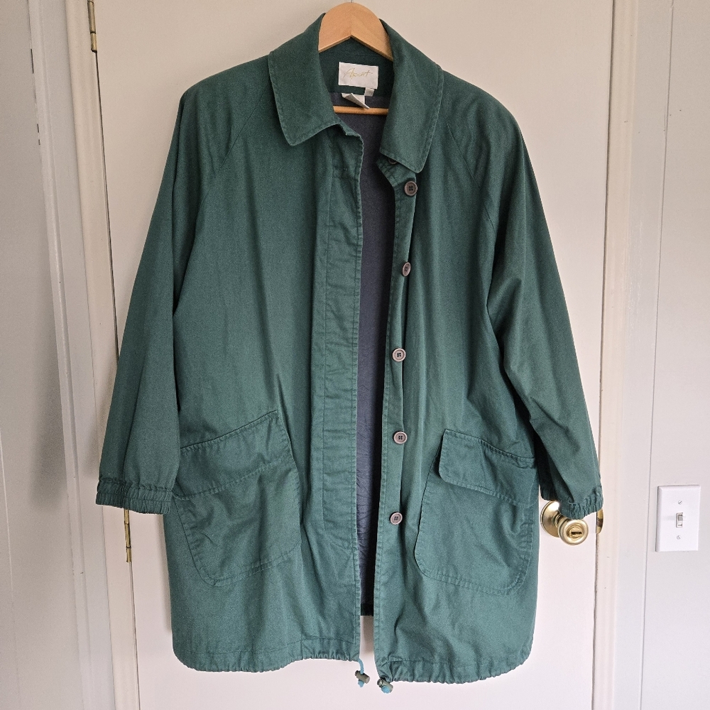 Vintage Green Button-Up Jacket XL